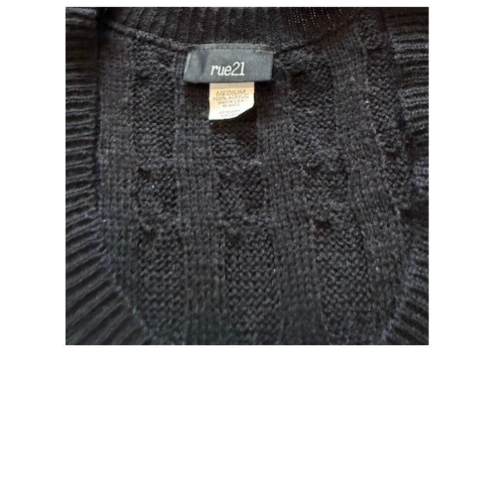 Rue 21 Black Knit Dress Size M - Picture 3 of 6